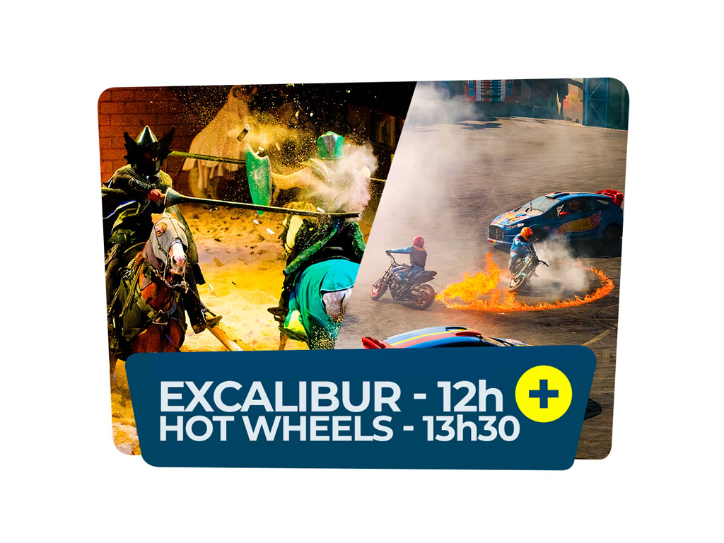 Combo Excalibur com Lanche + Área Hot Wheels